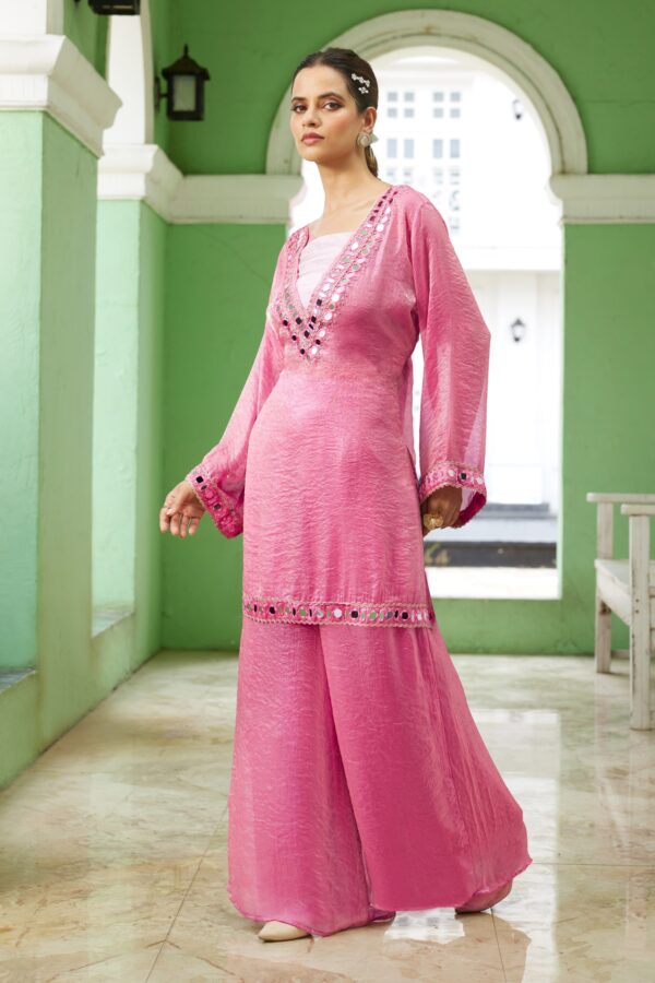 WhatsApp Image 2026-09-16 at 12.28.42 PM Blush Pink Mirror Work Palazzo Set