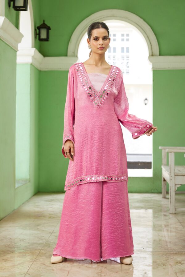 WhatsApp Image 2026-09-16 at 12.28.43 PM (1) Blush Pink Mirror Work Palazzo Set