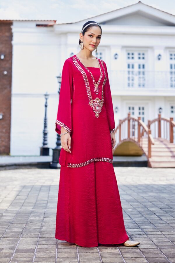 WhatsApp Image 2026-09-16 at 12.28.58 PM (1) Crimson Royale Palazzo Ensemble